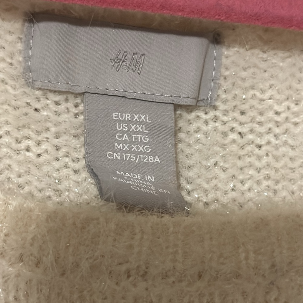 H&M Pearl/white Sparkly Top - XXL - Picture 6 of 10